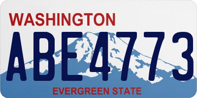 WA license plate ABE4773