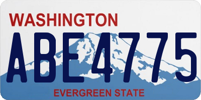 WA license plate ABE4775