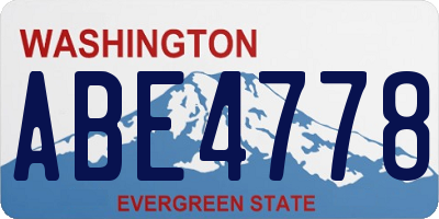 WA license plate ABE4778