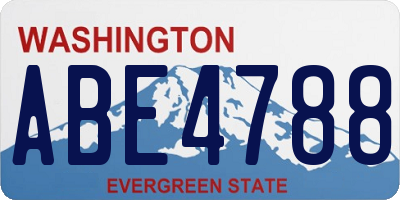 WA license plate ABE4788