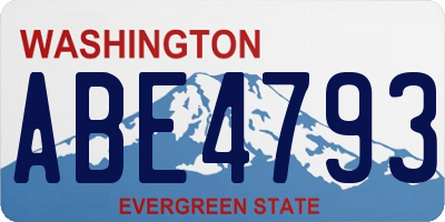 WA license plate ABE4793