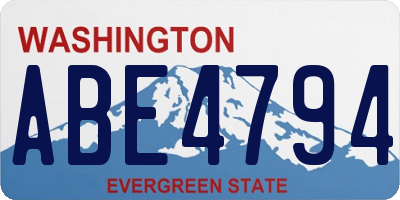 WA license plate ABE4794
