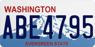 WA license plate ABE4795