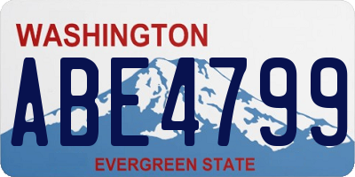 WA license plate ABE4799