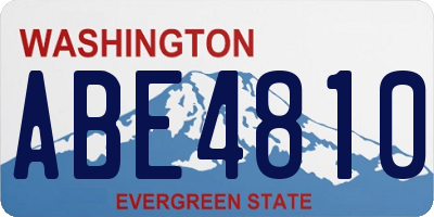 WA license plate ABE4810