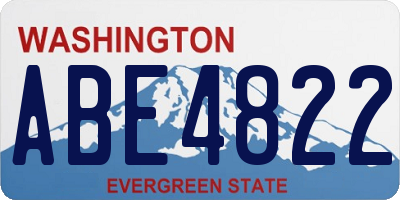WA license plate ABE4822