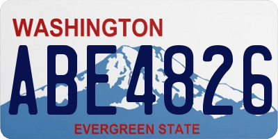 WA license plate ABE4826