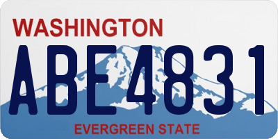 WA license plate ABE4831