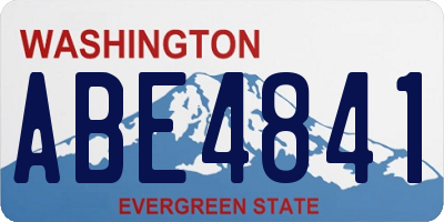 WA license plate ABE4841