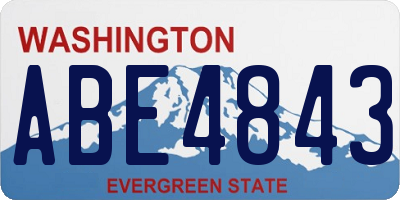 WA license plate ABE4843