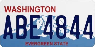 WA license plate ABE4844