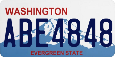 WA license plate ABE4848