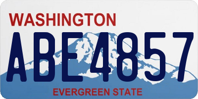 WA license plate ABE4857