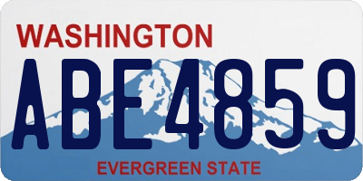 WA license plate ABE4859