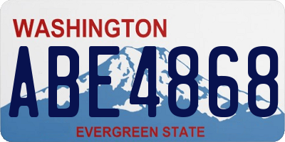 WA license plate ABE4868