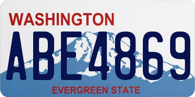 WA license plate ABE4869