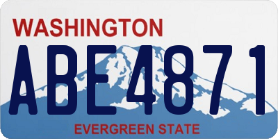 WA license plate ABE4871