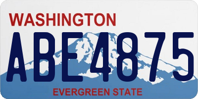WA license plate ABE4875