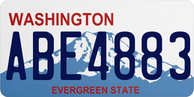 WA license plate ABE4883