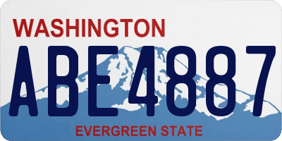 WA license plate ABE4887