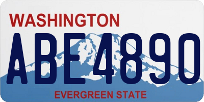 WA license plate ABE4890