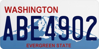 WA license plate ABE4902