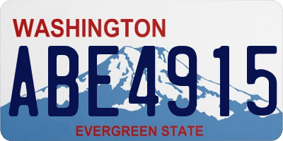 WA license plate ABE4915
