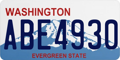 WA license plate ABE4930