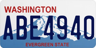 WA license plate ABE4940