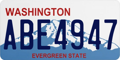 WA license plate ABE4947