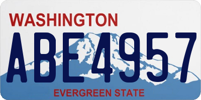 WA license plate ABE4957