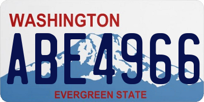 WA license plate ABE4966