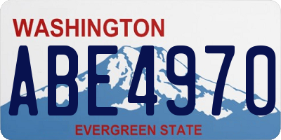 WA license plate ABE4970