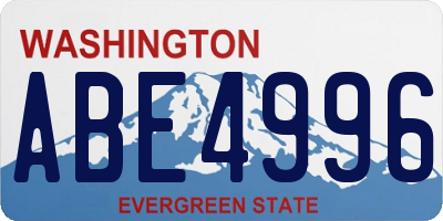 WA license plate ABE4996