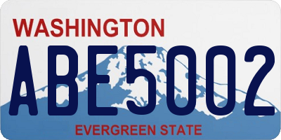 WA license plate ABE5002