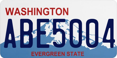 WA license plate ABE5004