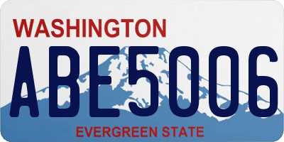 WA license plate ABE5006
