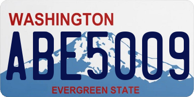 WA license plate ABE5009