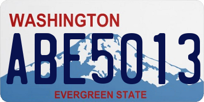 WA license plate ABE5013