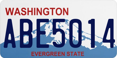 WA license plate ABE5014