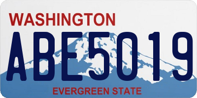 WA license plate ABE5019