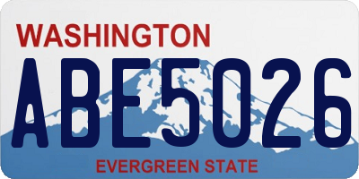 WA license plate ABE5026