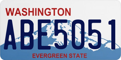 WA license plate ABE5051