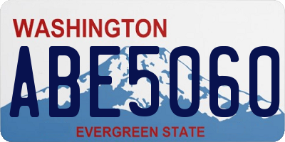 WA license plate ABE5060