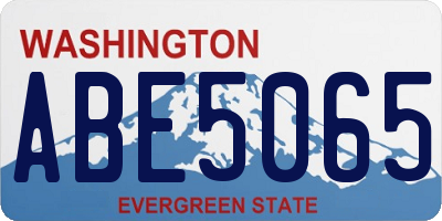 WA license plate ABE5065