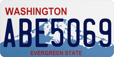 WA license plate ABE5069