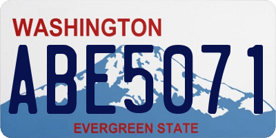WA license plate ABE5071