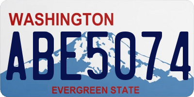 WA license plate ABE5074