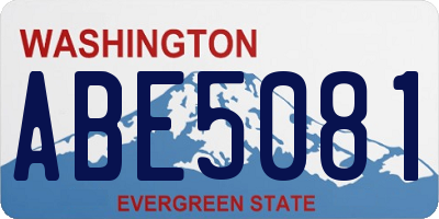 WA license plate ABE5081