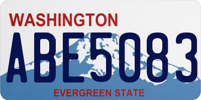 WA license plate ABE5083